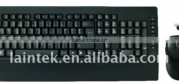 black colour mouse and keyboard 2.4g wireless combo