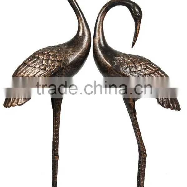Upright and Preening Sculpture Crane Set photo-3