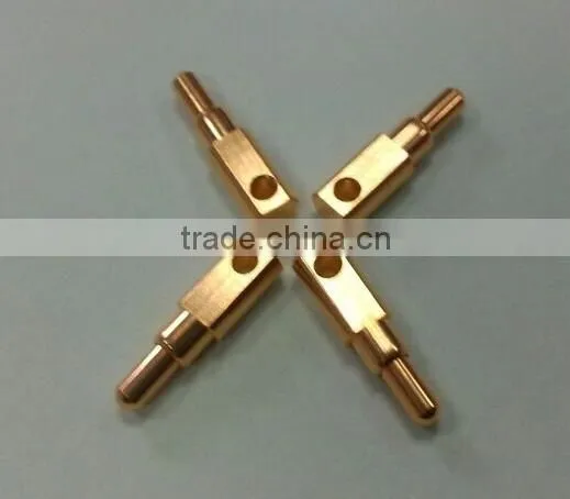 Gold Plated Brass Spring Loaded Pogo Pin Battery Connectir for Electronics Test Machine photo-3