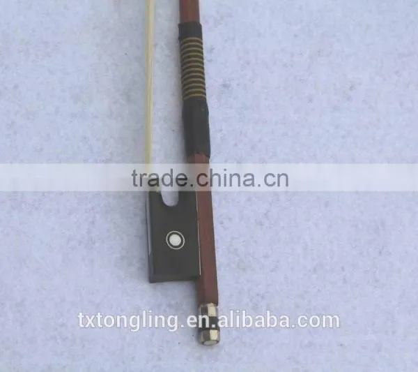 Quality Pernambuco Round Stick Violin Bow Round Bow Ebony Frog photo-4