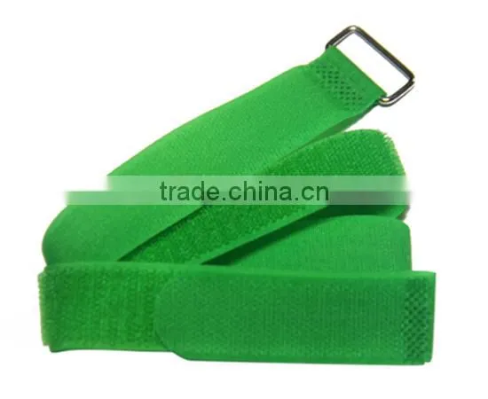 100% Nylon Binding Customized Hook and Loop Straps With Metal Buckle photo-4