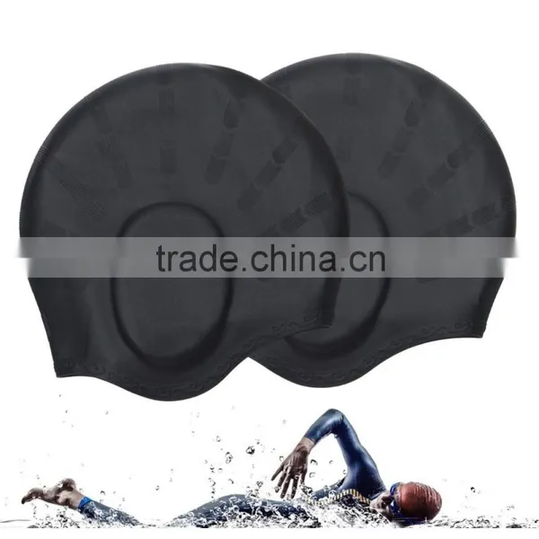 Waterproof Silicone Swim Cap With Ear Pouches for Men ,Women and Adults photo-3