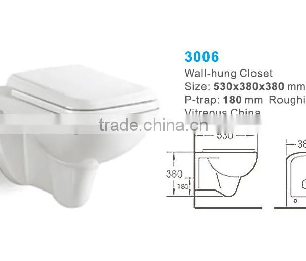 Ceramic Wall Hung Toilet and Wall wc for Hotel Toilet photo-6