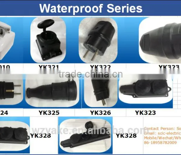 (YK322) European Style Waterproof Plug for Russia photo-2