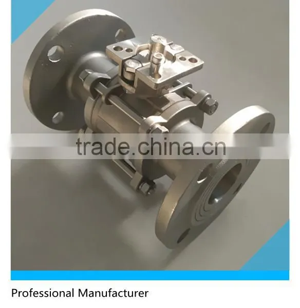 3 PC 1000PSI Full Port Stainless Steel Mounting Pad Ball Valve Fangeld End