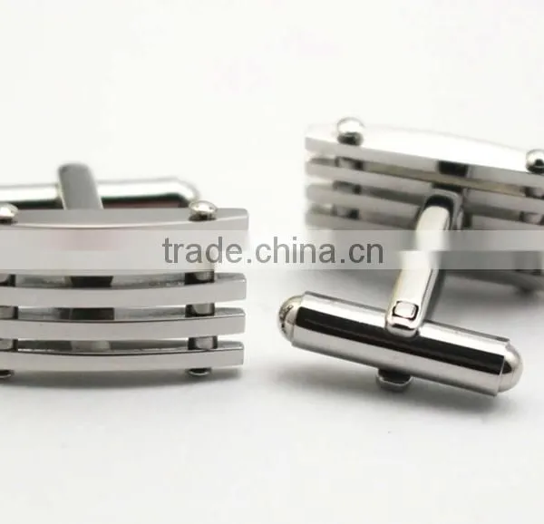 Fashion Silver 316L Stainless Steel Factory Wholesale Cufflink photo-4