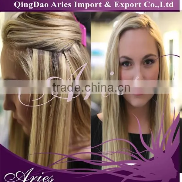40pcs 100% Human Hair Seamless Tape-in Extensions Remy #613 photo-6