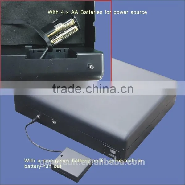 Wholesale- MO550 Micro Vault Biometric Fingerprint Car Gun Pistol Office A4 Papers Document File Storage Safe Box / Gun Vault photo-4