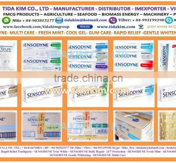 FRESH MINT SENSODYNE TOOTHPASTE - WHITENING SENSITIVE - RAPID RELIEF TRUE WHITE MULTI CARE - TIDA KIM SOFTDRINK FMCG
