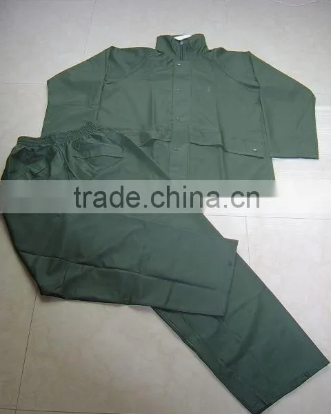Industrial Waterproof Polyester Pvc Rainsuit