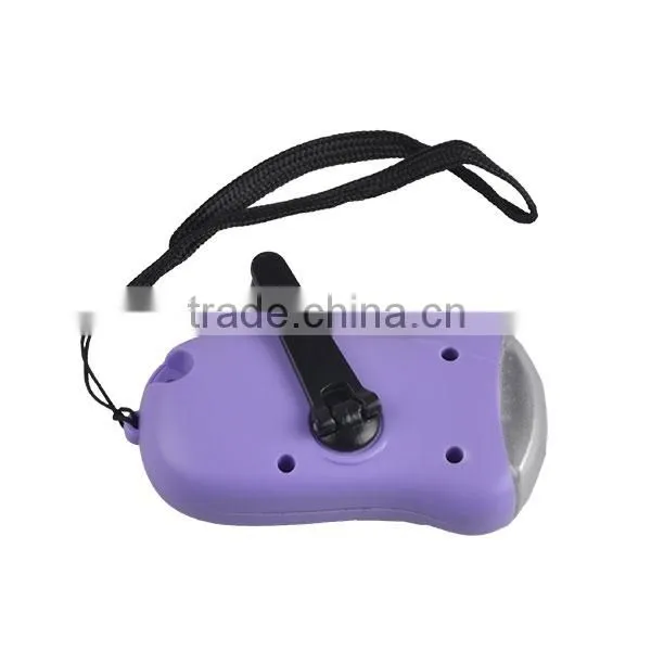 Plastic Body Emergency Usage LED Dynamo Torch Flashlight photo-3