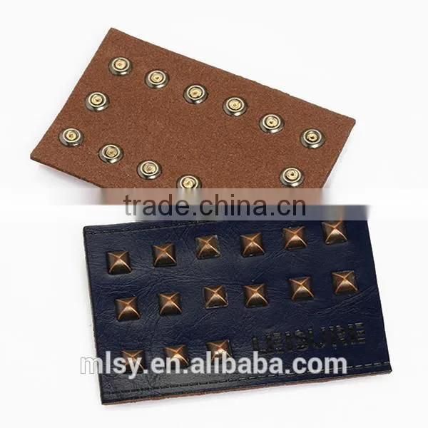 New Arrival Fashion Custom Embossed Leather Patch photo-4