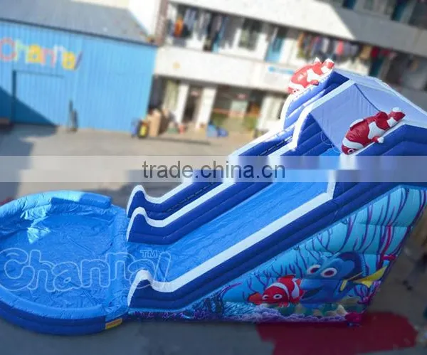 Commercial Inflatable Nemo Cartoon Water Slide With Pool, Giant Inflatable Water Slide for Sale Quality Choice photo-2