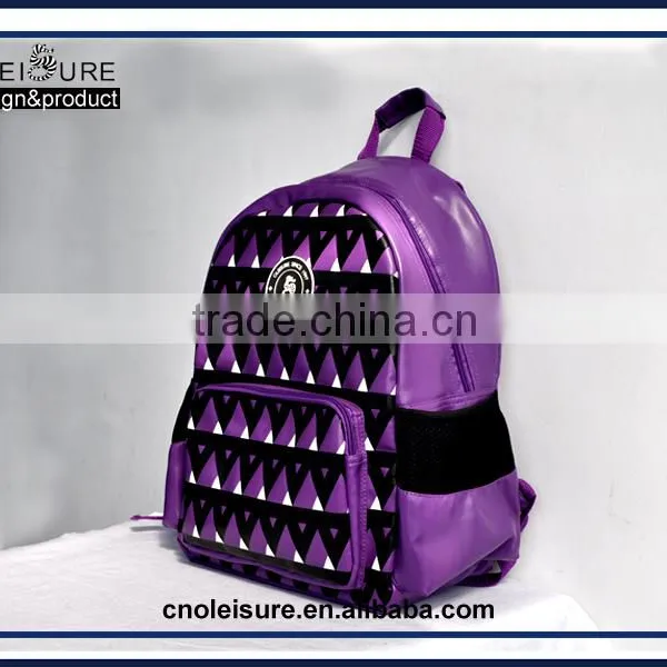 2015 China Supplier Own Brand PU Leather Daily Waterproof Backpack for Teens photo-4