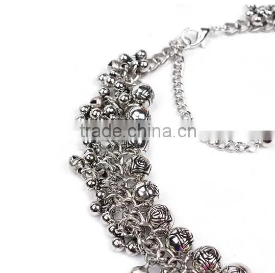 New Design Ethnic Bohemia Gypsy Exaggerate Colorful Ball Statement Necklace photo-5