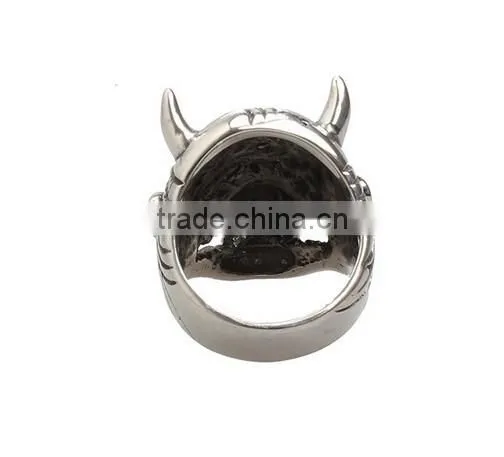 New Cool Punk Man's Titanium Steel GENUINE Quality Black Skull Ring Size photo-6
