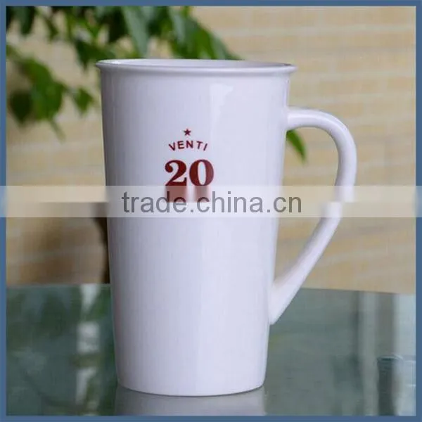 White Blank High Capacity Glossy 20oz Ceramic Porcelain Mug photo-3