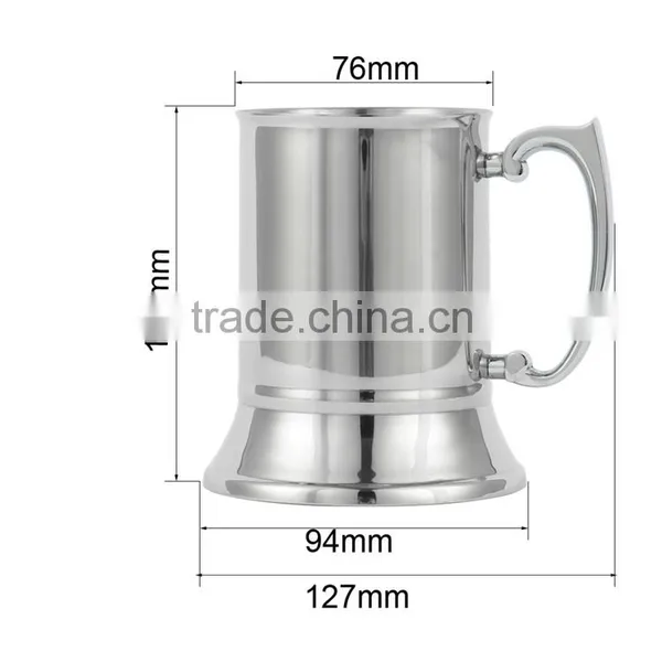 Mirror Finished Stainless Steel Beer Mug photo-3