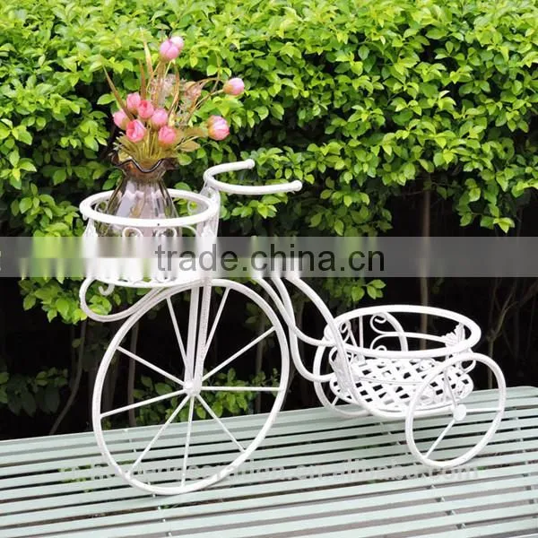 Wrought Iron Vintage Bicycle Plant Stand Wedding Decoration photo-3