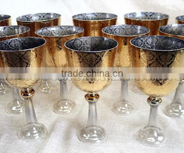 One Set Pure Gold Design Quartz Crystal Singing Grail Bowl With Carved photo-3