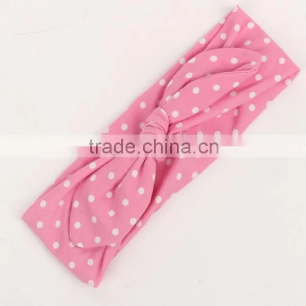 Foreign Trade 2016 Tiara Children Hair Rabbit Ears With Soft Dot Silk Printing Baby Female Baby With Milk photo-6