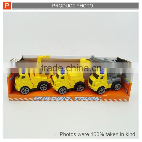 Mini Plastic Friction Building Toy Car Truck 3pcs photo-6