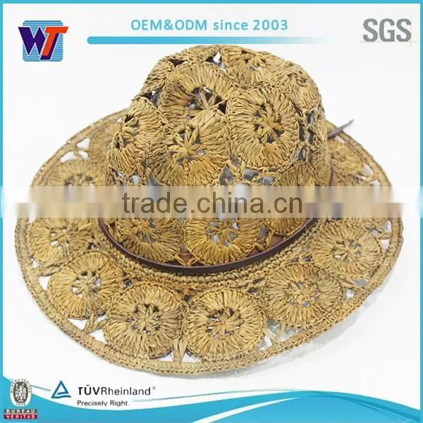 Handmade Custom Chinese Boate Straw Boater Hat photo-2