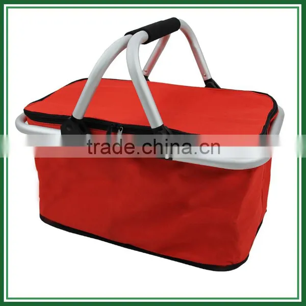 Aluminium Frame Collapsible 600D Polyester Insulated Picnic Basket photo-2
