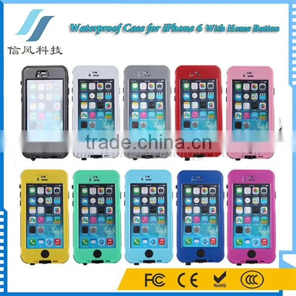 4.7 Inch White Cell Phone Waterproof Case for IPhone 6 With Home Button photo-6