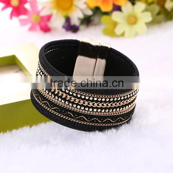 Wholesale Brazilian Magnet Clasp Velvet Bracelet photo-4