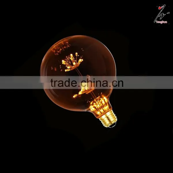Diamond Led Light G125 Round Shape Fireworks Bulb E27 Brass photo-4
