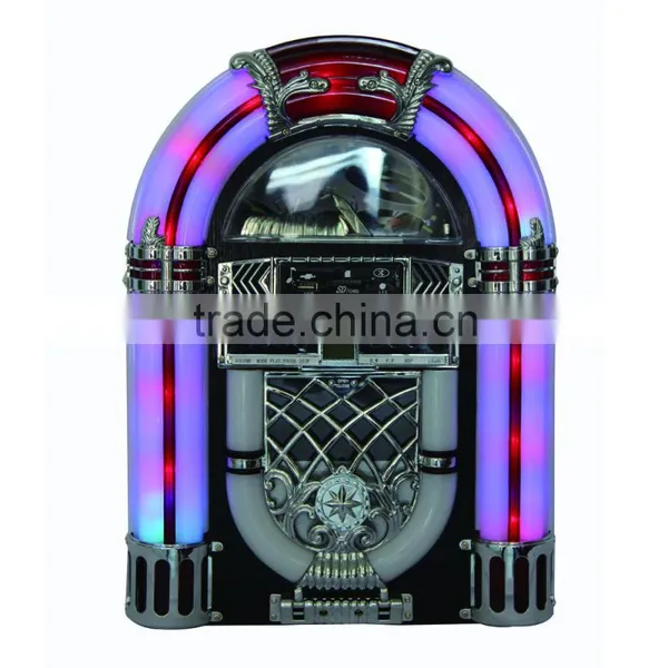 Desktop Wooden Vintage Radio Jukebox With cd Mp3 Player / Bluetooth Speaker for Gift photo-2
