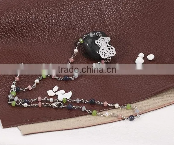 2016 Latest Beautiful Colorful Beads Teddy Bear Fancy Necklace for Lady photo-4
