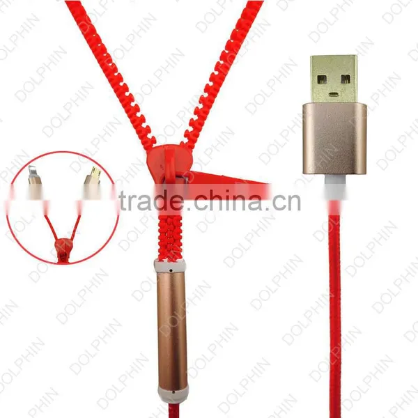 Cable Manufacturer! Micro Usb Cable for Samsung Usb Cable 2 in 1 Zipper Earphone Headphone photo-4