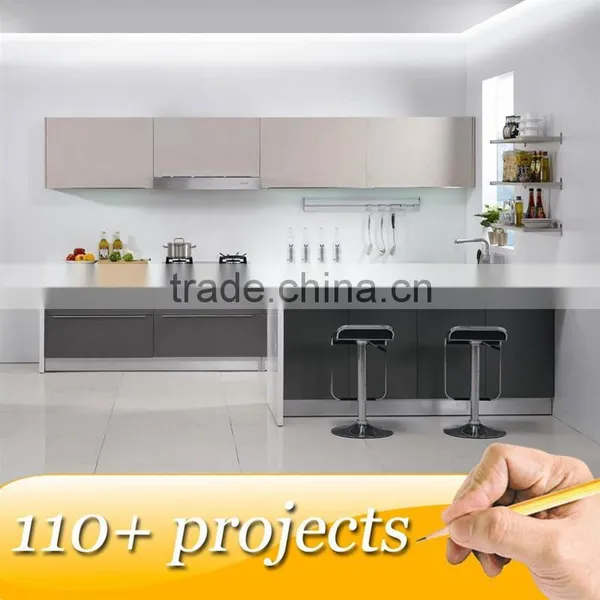 Guangzhou Supplier Laminate Kitchen Cabinet Model, Latest Kitchen Set
