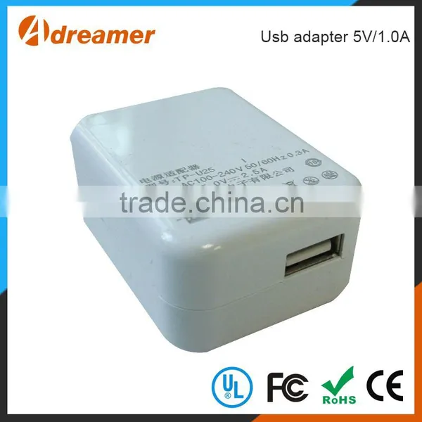 Hot Free Sample 5V/1.0A Cellphone / Tablet PC Home Wall Charger Power Travel Usb Adapter photo-2
