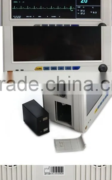 2016 New Design ETCO2 End Tidal CO2 12 Inch Patient Monitor With 6 Parameters ECG, NIBP, SPO2, TEMP, RESP, PR photo-5