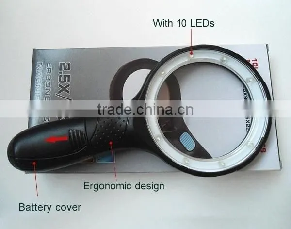 Kawachi 1.8X,5X 138mm Lens Handheld Big Magnifying Glass With LED Lights Glass Magnifier for Reading photo-5