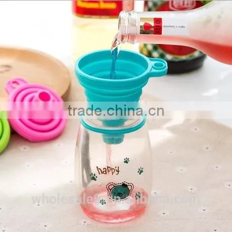 2016 Hot Sell Easy Storage Collapsible Silicone Funnel photo-2