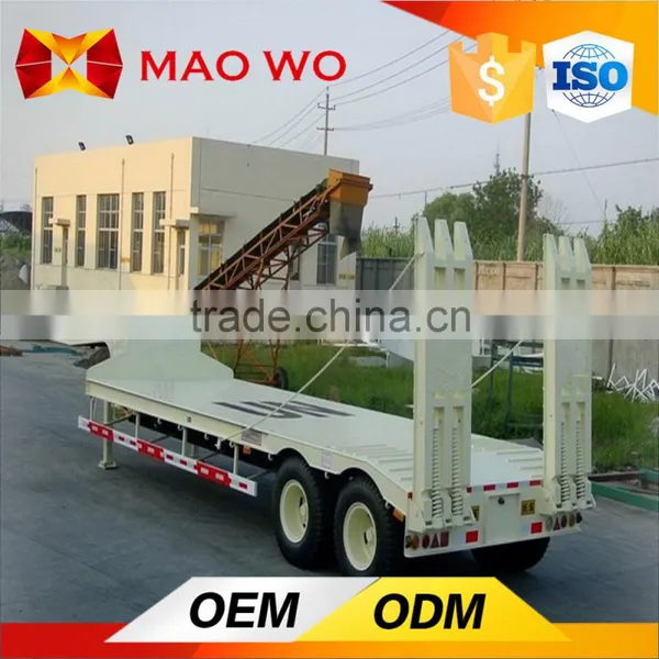 MAOWO 2 Axle 30 Ton Low Flatbed Semi Trailer for Excavator Transport photo-2