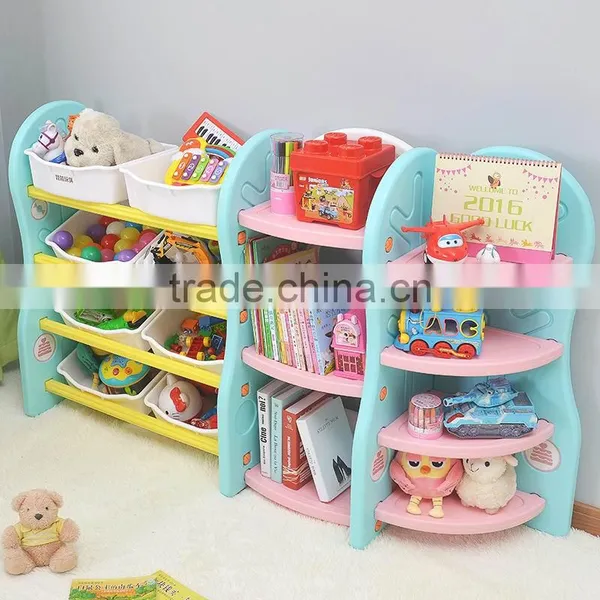 Children Toy Storage Rack Book Shelf Cabinet photo-6
