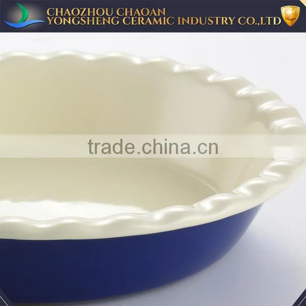 Blue Cerarmic Material Baking Tray for PIZZA photo-2