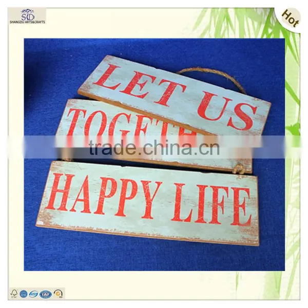 Custom Design Popular Hanging String Mdf Material Door Plate photo-3