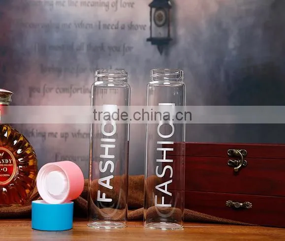 LOGO Printed Fashion 400ML Borosilicate Water Bottle, Custom Voss Water Glass Bottle Water Glass Bottle photo-3