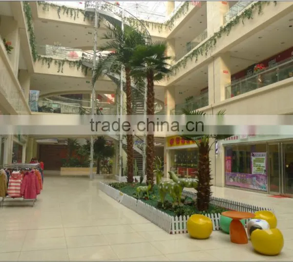 Artificial Palm Tree With Brown Bark Fiberglass Tree Sale Fake Tree Outdoor Decoration photo-4