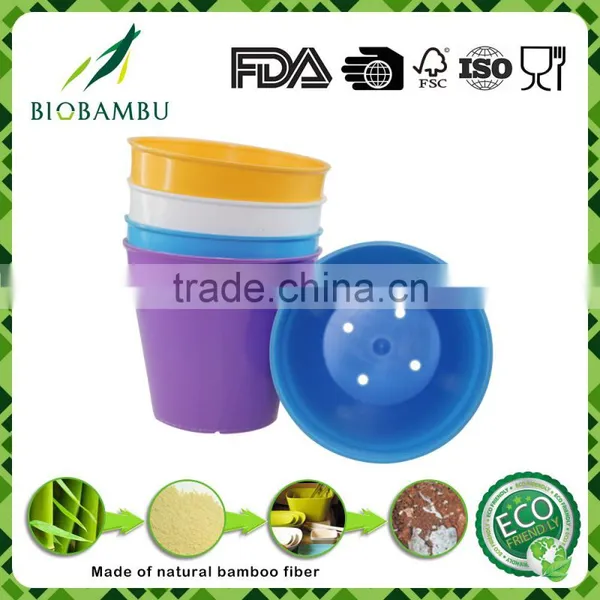 High Standard Welcome Best Sale Bamboo Fiber Eco Flower Pot