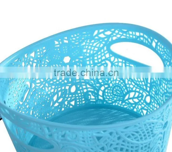 Lace Basket With 2 Sizes, Plastic Lace Basket With Handle, Round Shape Basket photo-4