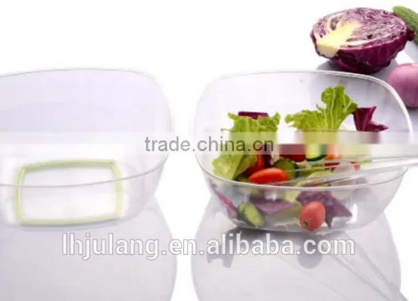 Useful Plastic Salad Bowl With Forks for Kitchen / Plastic Big Salad Bowl With Forks Set photo-3