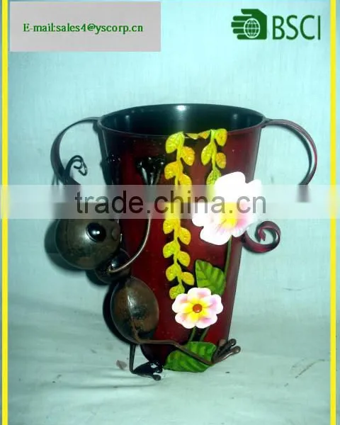 Metal Flower Pot Garden Home With 3D Metal Application Iron Flower Pot Stand photo-2