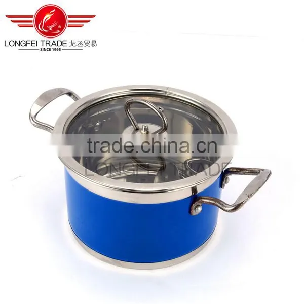 Hot Selling 5pcs Colorized European Stainless Steel Soup Pot Kitchen Cookware photo-6
